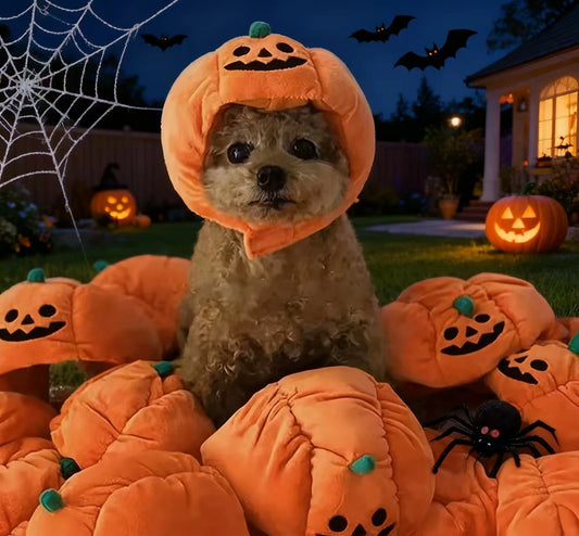 Halloween Pumpkin Pet Hat – Cute Costume for Cats & Small Dogs