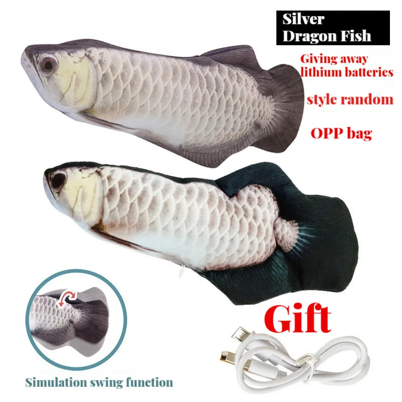 Electric Flopping Fish Cat Toy – USB Rechargeable Interactive Plush Toy