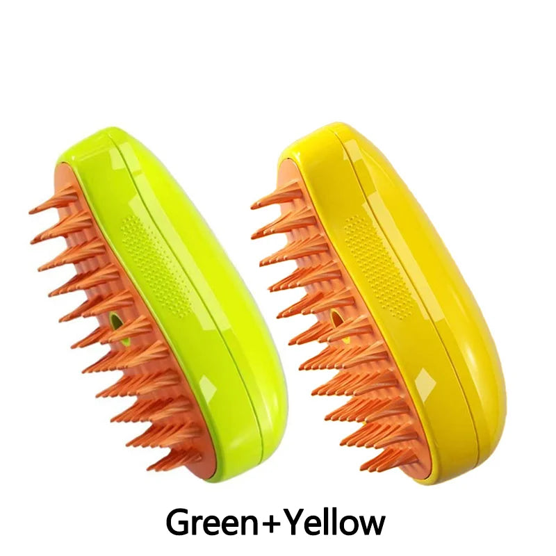 3-in-1 Steam Pet Grooming Brush – Electric Sprayer & Massage Comb