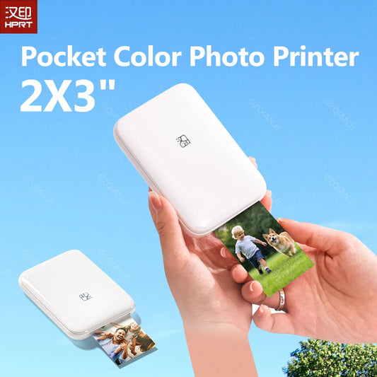 Portable Photo Printer – Wireless 2x3" Zink Printer + Sticky-Backed Pape