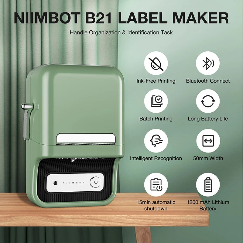 ini Thermal Label Printer – Portable Bluetooth Sticker Maker (B21 Model)