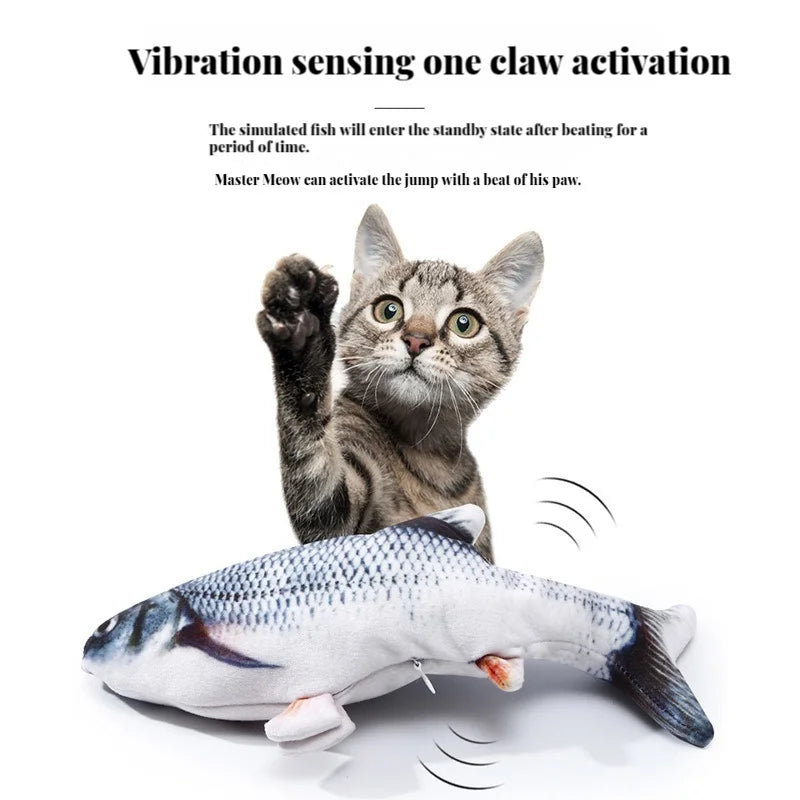 Electric Flopping Fish Cat Toy – USB Rechargeable Interactive Plush Toy