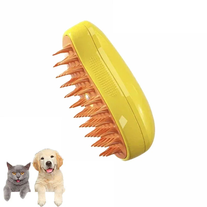 3-in-1 Steam Pet Grooming Brush – Electric Sprayer & Massage Comb