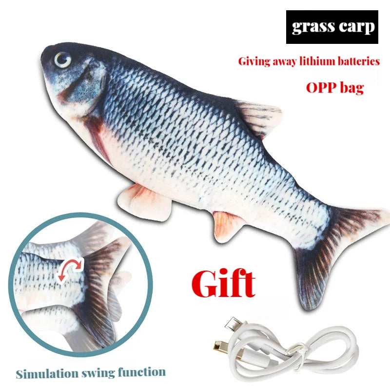 Electric Flopping Fish Cat Toy – USB Rechargeable Interactive Plush Toy