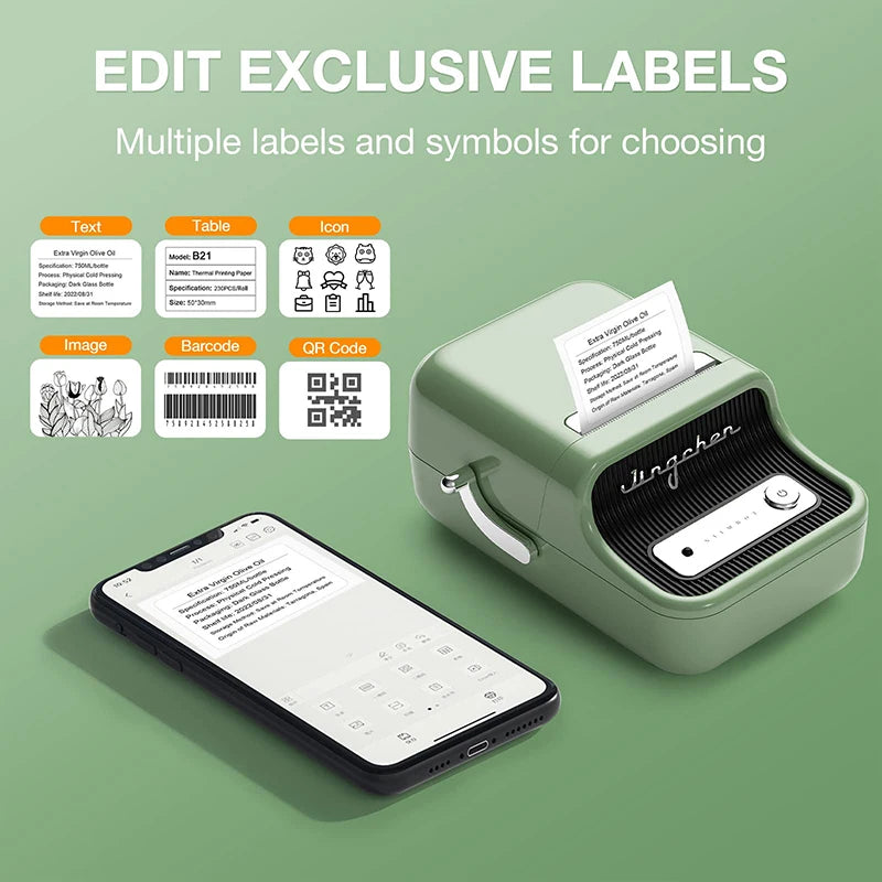 ini Thermal Label Printer – Portable Bluetooth Sticker Maker (B21 Model)