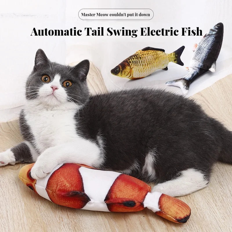Electric Flopping Fish Cat Toy – USB Rechargeable Interactive Plush Toy
