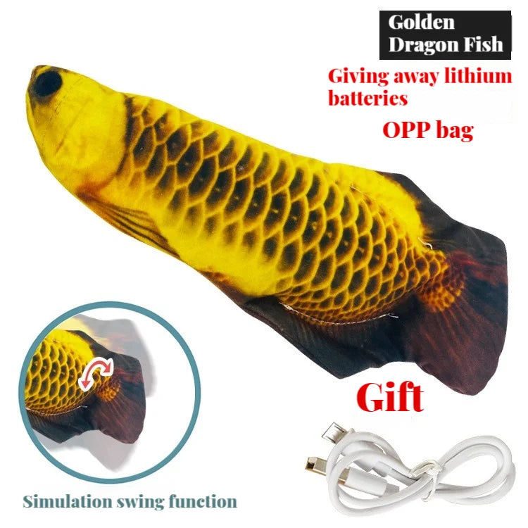 Electric Flopping Fish Cat Toy – USB Rechargeable Interactive Plush Toy