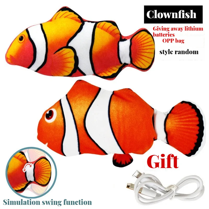 Electric Flopping Fish Cat Toy – USB Rechargeable Interactive Plush Toy